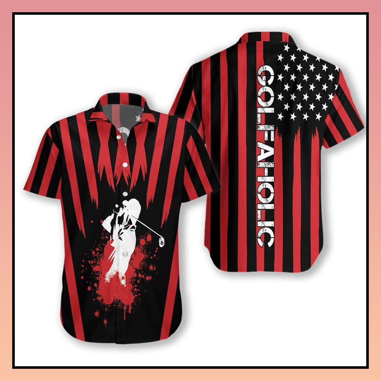 Golfaholic American Flag Hawaiian Shirt - LIMITED EDITION 2 5.4-2