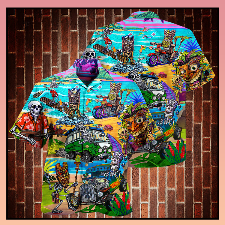 Tiki and skull hawaiian shirt - LIMITED EDITION 4 13.3 4