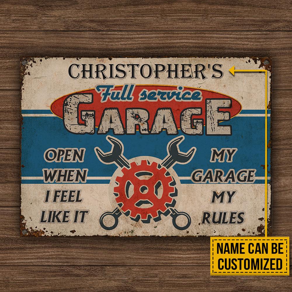 Mechanic Full Service Garace Custom Name Metal Signs 4 Mechanic Full Service Garace Custom Name Metal Signs2
