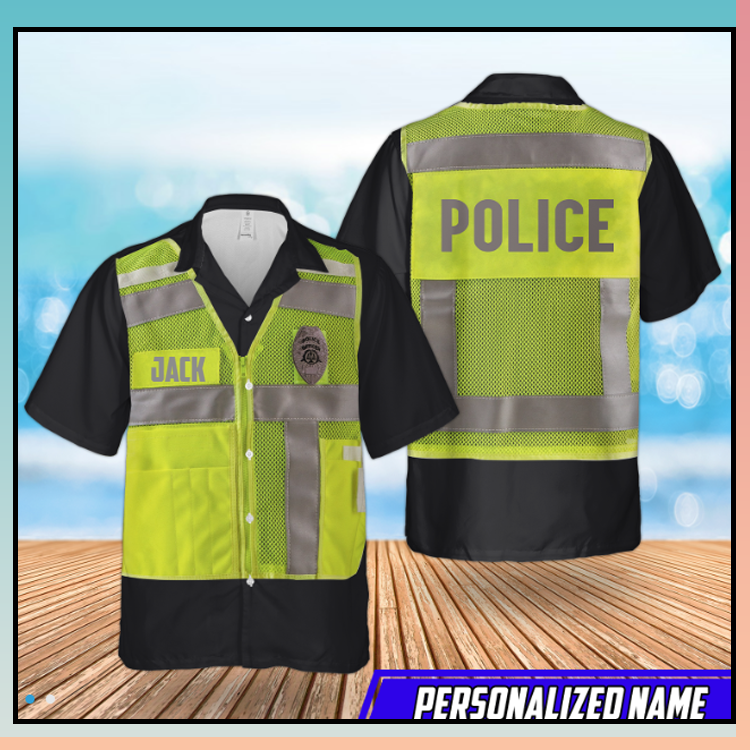 7 Us Police High Visibility Identification Vest Hawaiian Shirt 1
