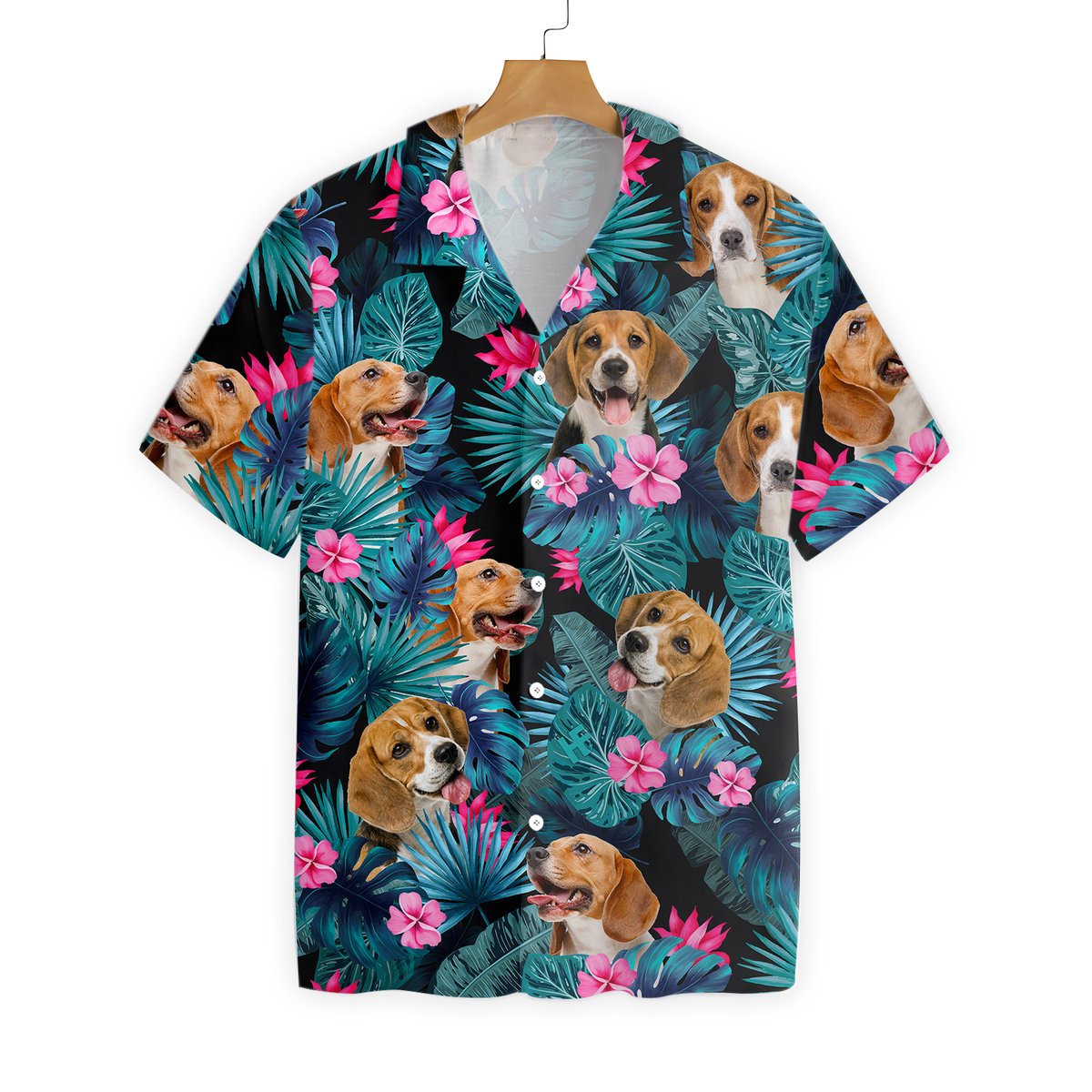 Tropical Beagle Hawaiian Shirt
