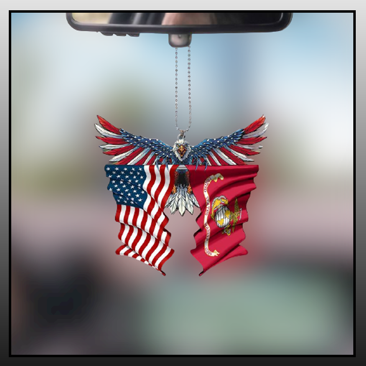 Marine corps United States American Eagle flag car hanging ornament - LIMITED EDITION 4 5.2 1