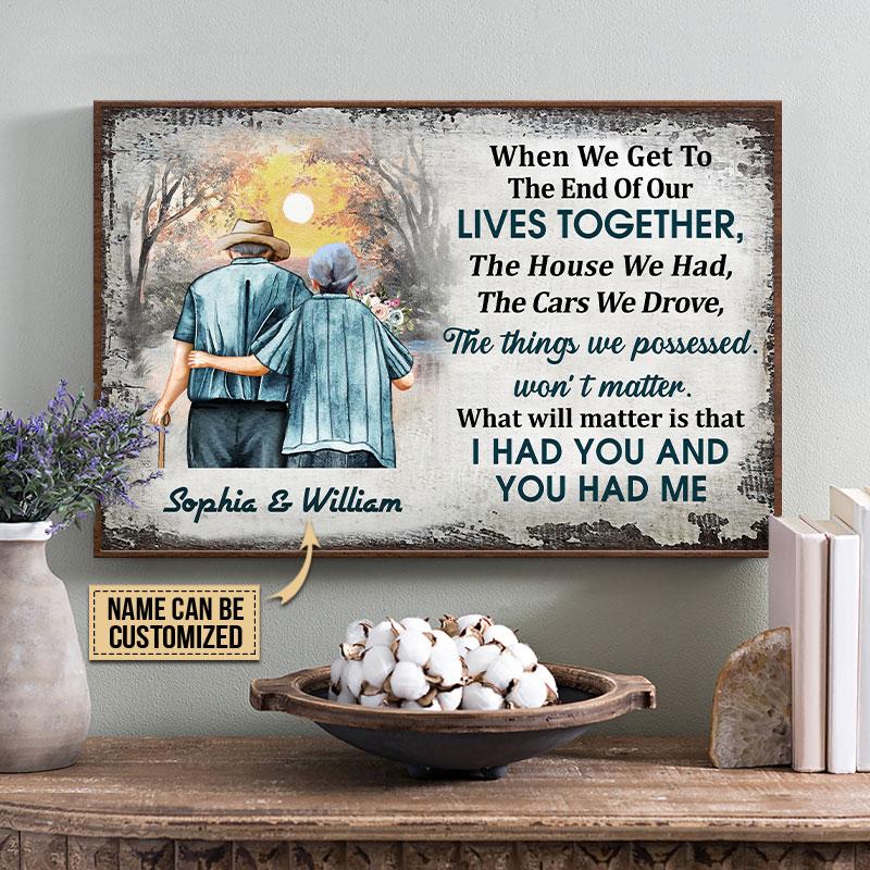 When We Get To The End Or Our Lives Together Customized Poster 4 Sophia And William When We Get To The End Or Our Lives Together Customized Poster2