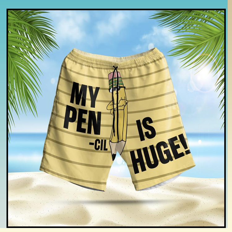 My Pencil Is Huge beach short pants - LIMITED EDITION 1 My Pencil Is Huge beach short pants