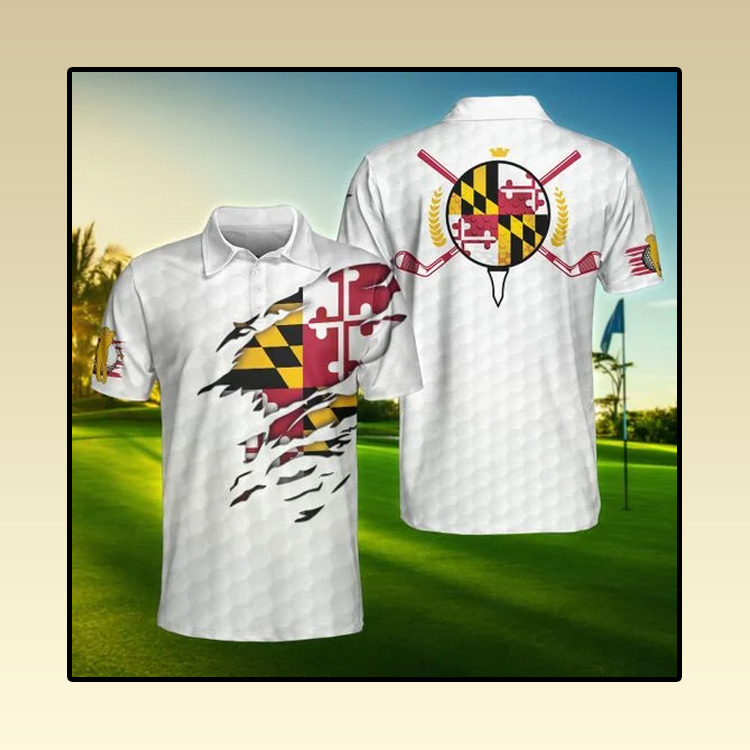 Maryland Flag Golfer Unisex Polo Shirt 3 Maryland-Flag-Golfer-Unisex-Polo-Shirtc3