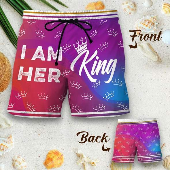 King I am her I am his Queen couple short pants 2 King I am her I am his Queen couple short pants4