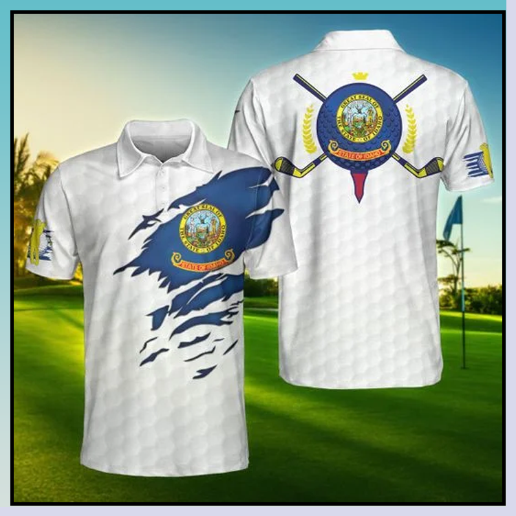 Idaho Flag Golfer Polo Shirt