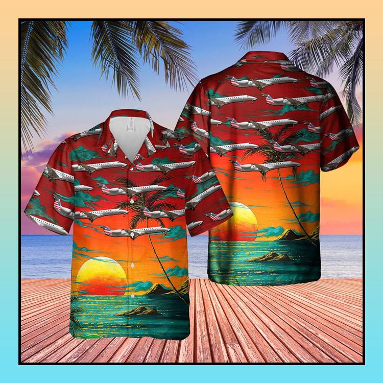 American Eagle Embraer ERJ145LR or EMB145LR Hawaiian Shirt – LIMITED EDITION 5 21 American Eagle Embraer ERJ 145LR EMB 145LR Hawaiian Shirt 3