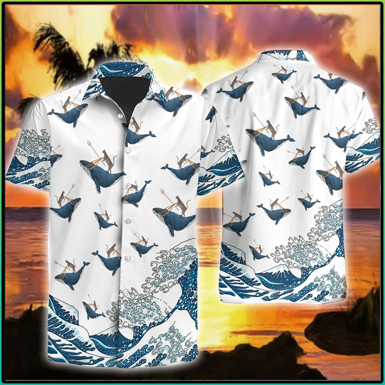 Cat Riding Whale Funny Hawaiian Shirt 5 Cat Riding Whale Funny Hawaiian Shirt3