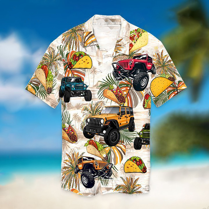 Jeep and taco hawaiian shirt 2 Jeep and taco hawaiian shirt 1