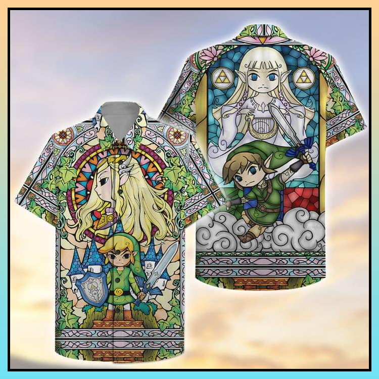The legend of Zelda hawaiian shirt 3 8 The legend of Zelda hawaiian shirt 1
