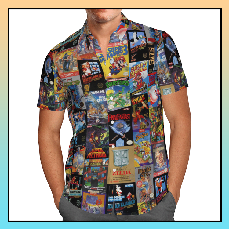 Nintendo game hawaiian shirt 3 26 Nintendo game hawaiian shirt 2