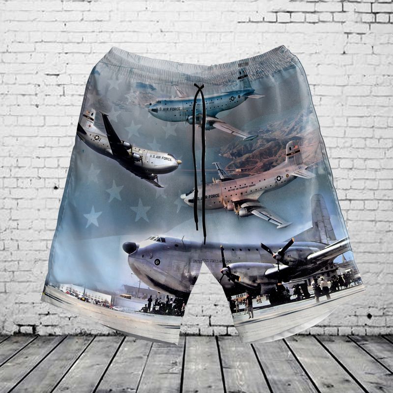 US Air Force C-124 Globemaster II Old Shaky Hawaiian Shirt And Short 5 12 US Air Force C 124 Globemaster II Old Shaky Hawaiian Shirt And Short 4