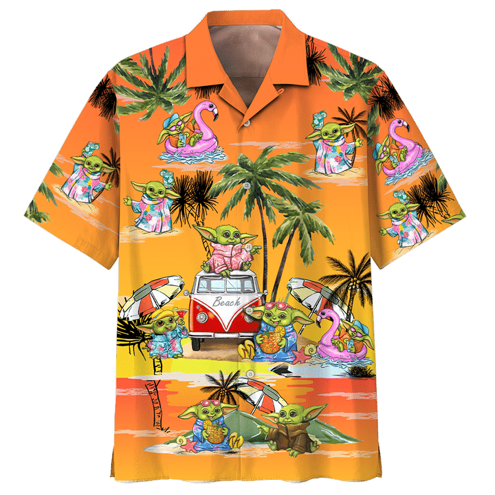 Baby Yoda Summer Time Youth And Adult Hawaiian Shirt 5 2 Baby Yoda Summer Time Youth And Adult Hawaiian Shirt 4
