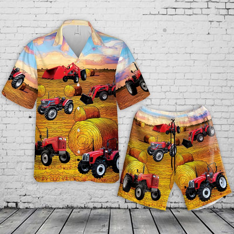 Mahindra Tractors USA Hawaiian Shirt And Short 4 18 Mahindra Tractors USA Hawaiian Shirt And Short 2