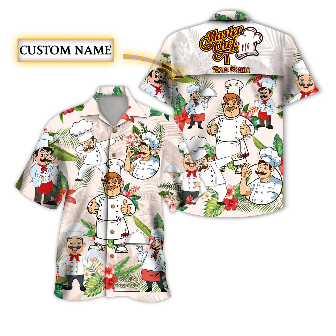 Master Chef Dont Mess With The Chef Custom Name Hawaiian Shirt