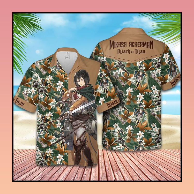 Misaka Attack on Titan Hawaiian shirt 4 13 Misaka Attack on Titan Hawaiian shirt 2