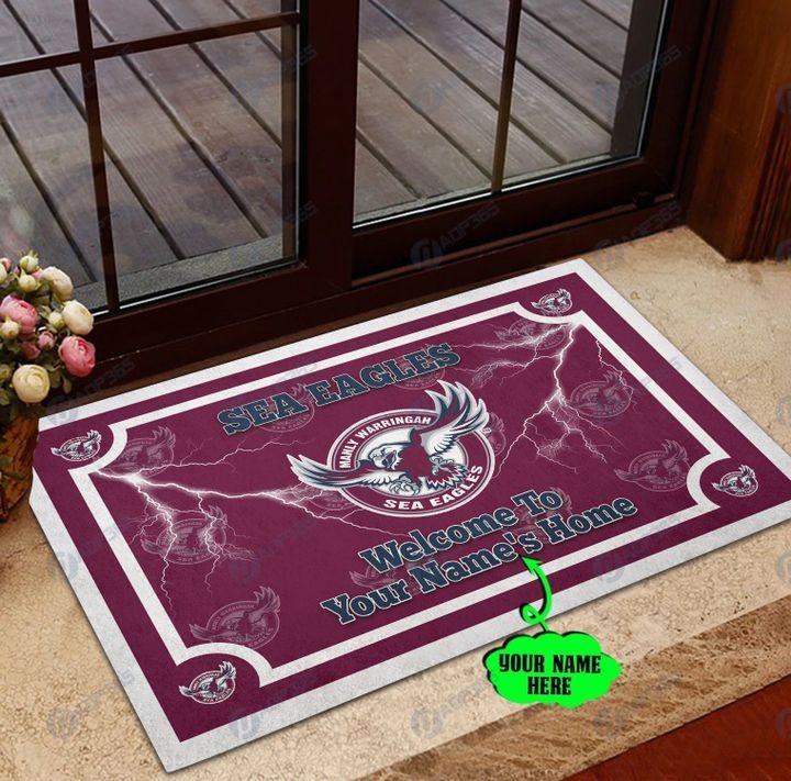 Manly Warringah Sea Eagles welcome to home Personalized Doormat 3 Manly Warringah Sea Eagles welcome to home Personalized Doormat