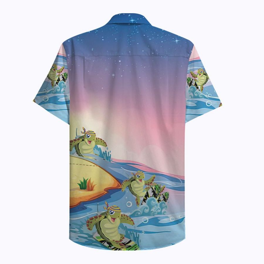 Turtle surfing hawaiian shirt 2 Turtle surfing hawaiian shirt 1