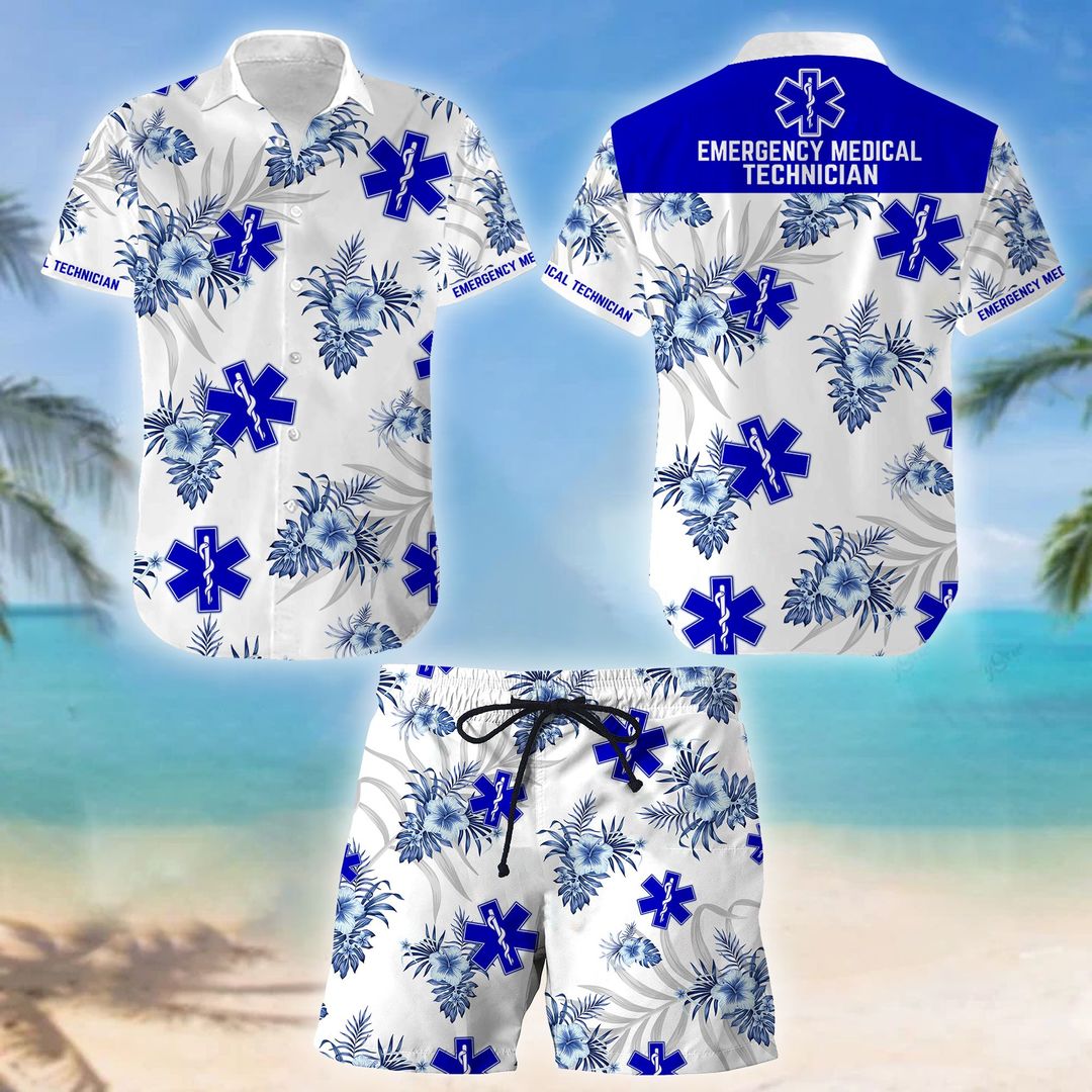 EMT Emergency Medical Technician Hawaiian Shirt And Short 4 EMT Emergency Medical Technician Hawaiian Shirt And Short2