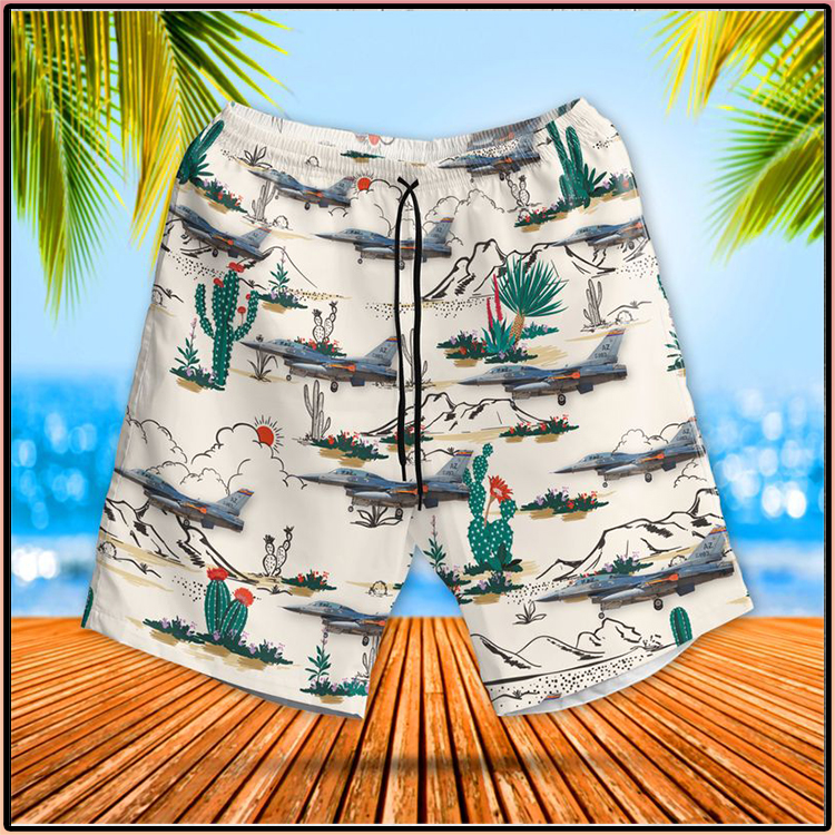 Arizona Air National Guard Fighter Wing Hawaiian Shirt And Short 5 Arizona Air National Guard 162nd Fighter Wing General Dynamics F 16D Block 42A Fighting Falcon 88 0156 Hawaiian Shirt3