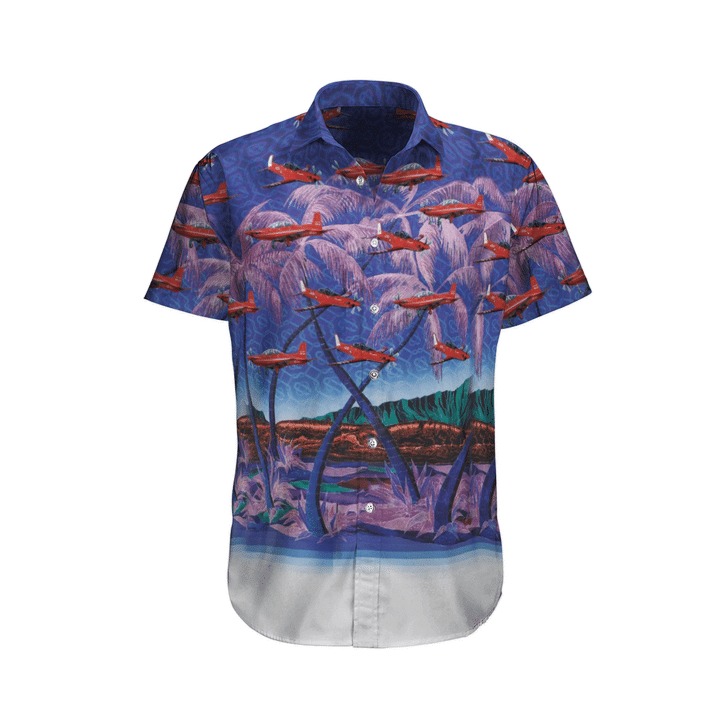 Pilatus Pc 21 Royal Australian Air Force Tropical Hawaiian Shirt And Shorts