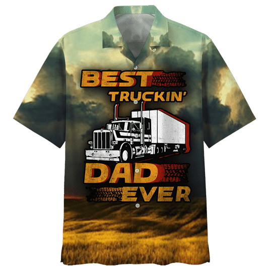 Best Truckin Dad Ever Hawaiian Shirt And Short 1