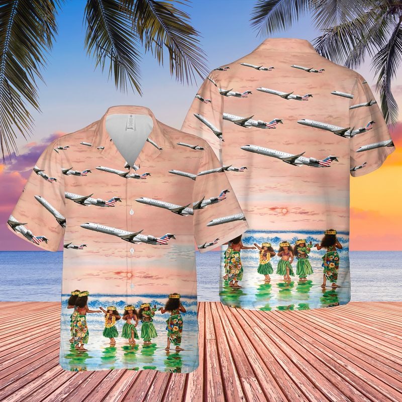 PSA Airlines Bombardier CRJ 900LR Hawaiian Shirt5
