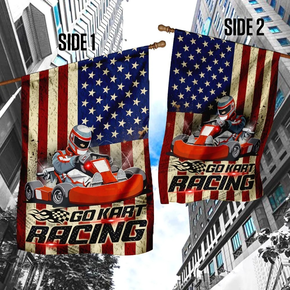 American Flag Go Kart Racing Flag 5 Go Kart Racing Flag3