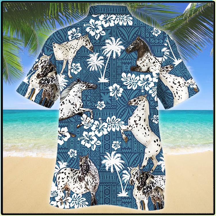 Appaloosa Horse Blue Tribal Hawaiian Shirt 5 Appaloosa Horse Blue Tribal Pattern Hawaiian Shirt3