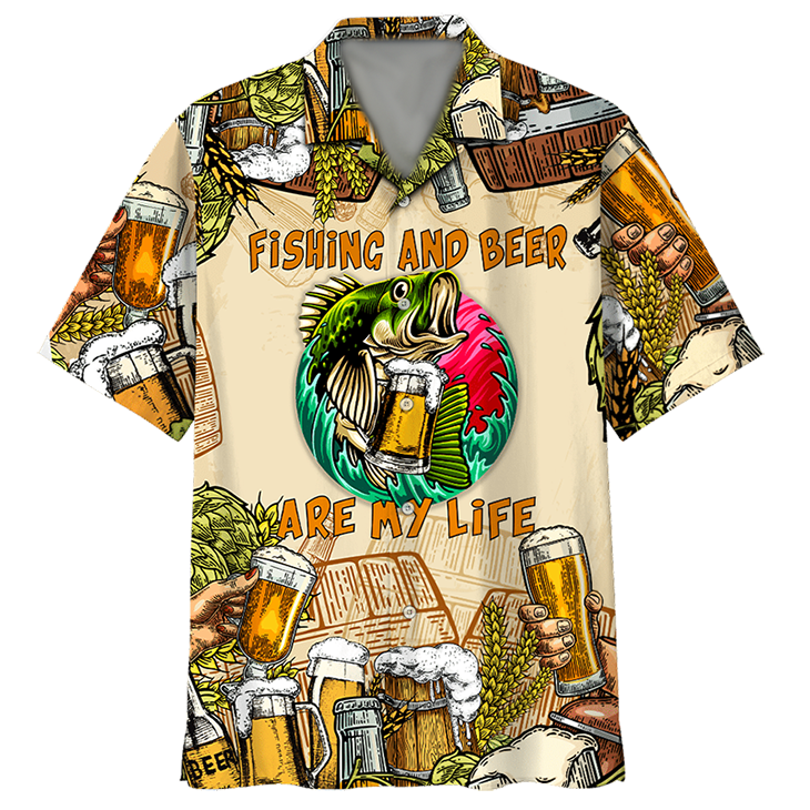 Fishing And Beer Are My Life Hawaiian Shirt And Short 4 Fishing And Beer Are My Life Hawaiian Shirt And Short1