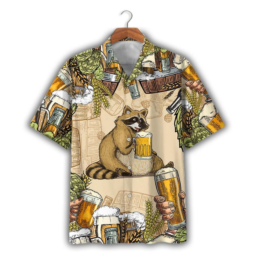 Raccoon And Beer Haawaiian Shirt And Short 3 Raccoon And Beer Hawaiian Shirt And Short