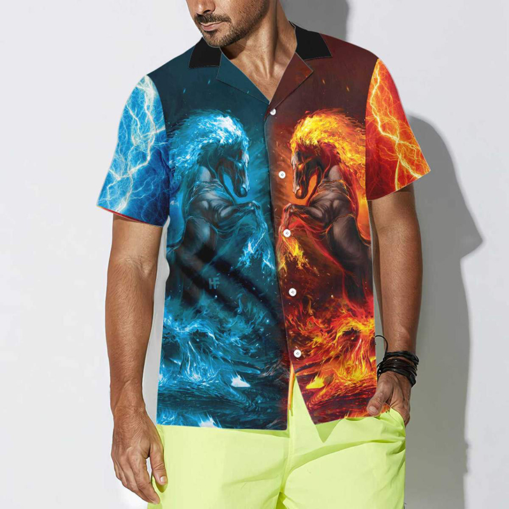 Water And Fire Horse Shirt For Men Hawaiian Shirt 3 Water And Fire Horse Shirt For Men Hawaiian Shirt1