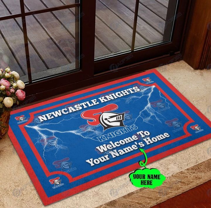 Newcastle Knights Personalized welcome to home Doormat 2 Newcastle Knights Personalized welcome to home Doormat