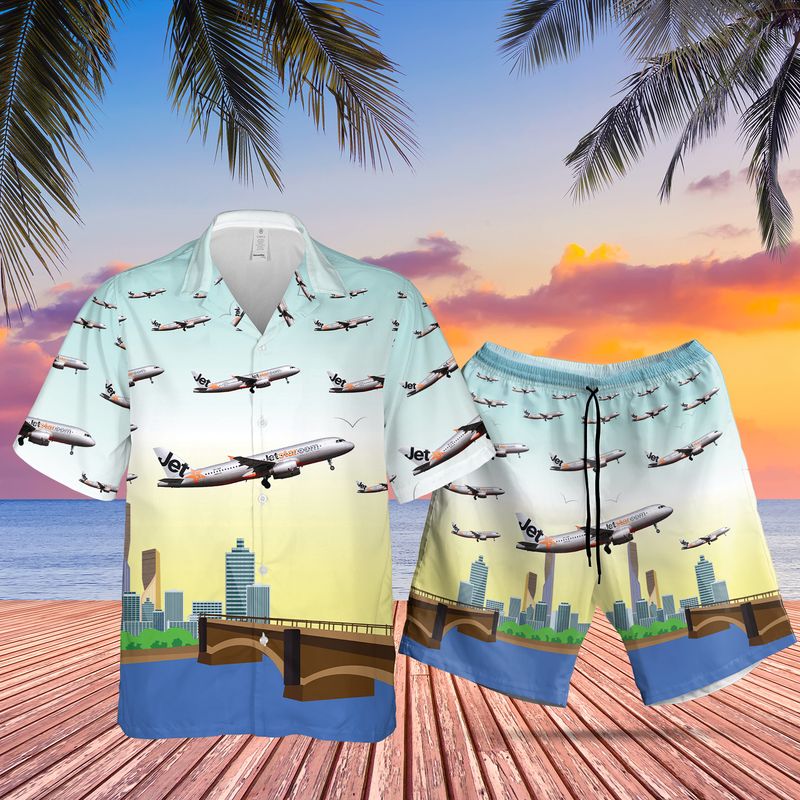 Jetstar Airways Airbus A320-232 Hawaiian Shirt And Short 4 10 Jetstar Airways Airbus A320 232 Hawaiian Shirt And Short 3