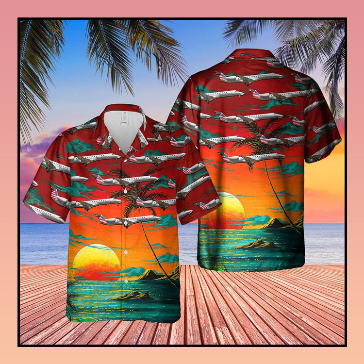 American Eagle Embraer ERJ145LR or EMB145LR Hawaiian Shirt – LIMITED EDITION 3 21 American Eagle Embraer ERJ 145LR EMB 145LR Hawaiian Shirt 1