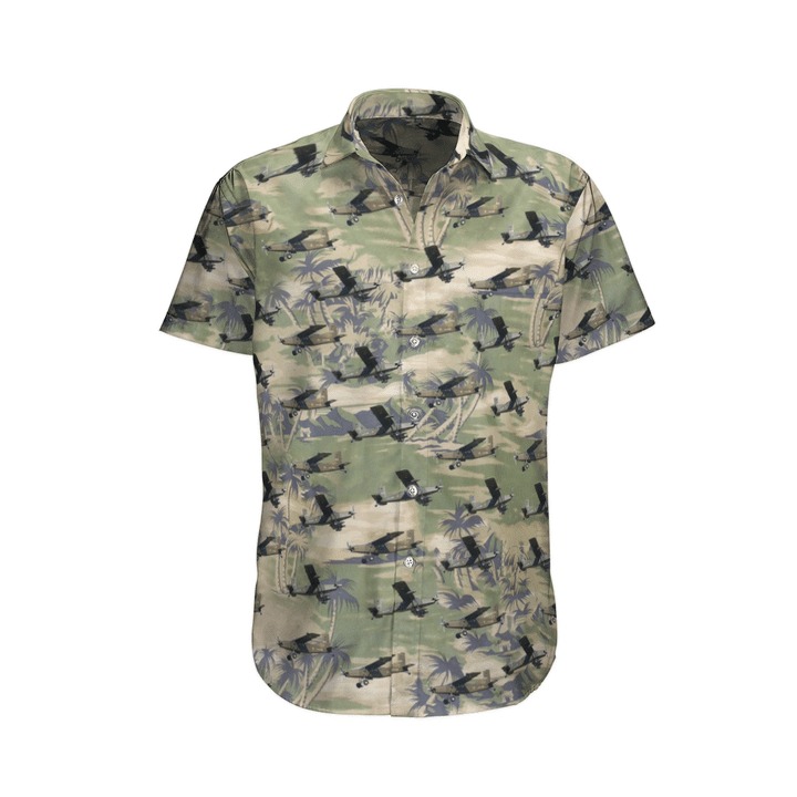Pilatus Pc 6 French Army Hawaiian Shirt And Shorts