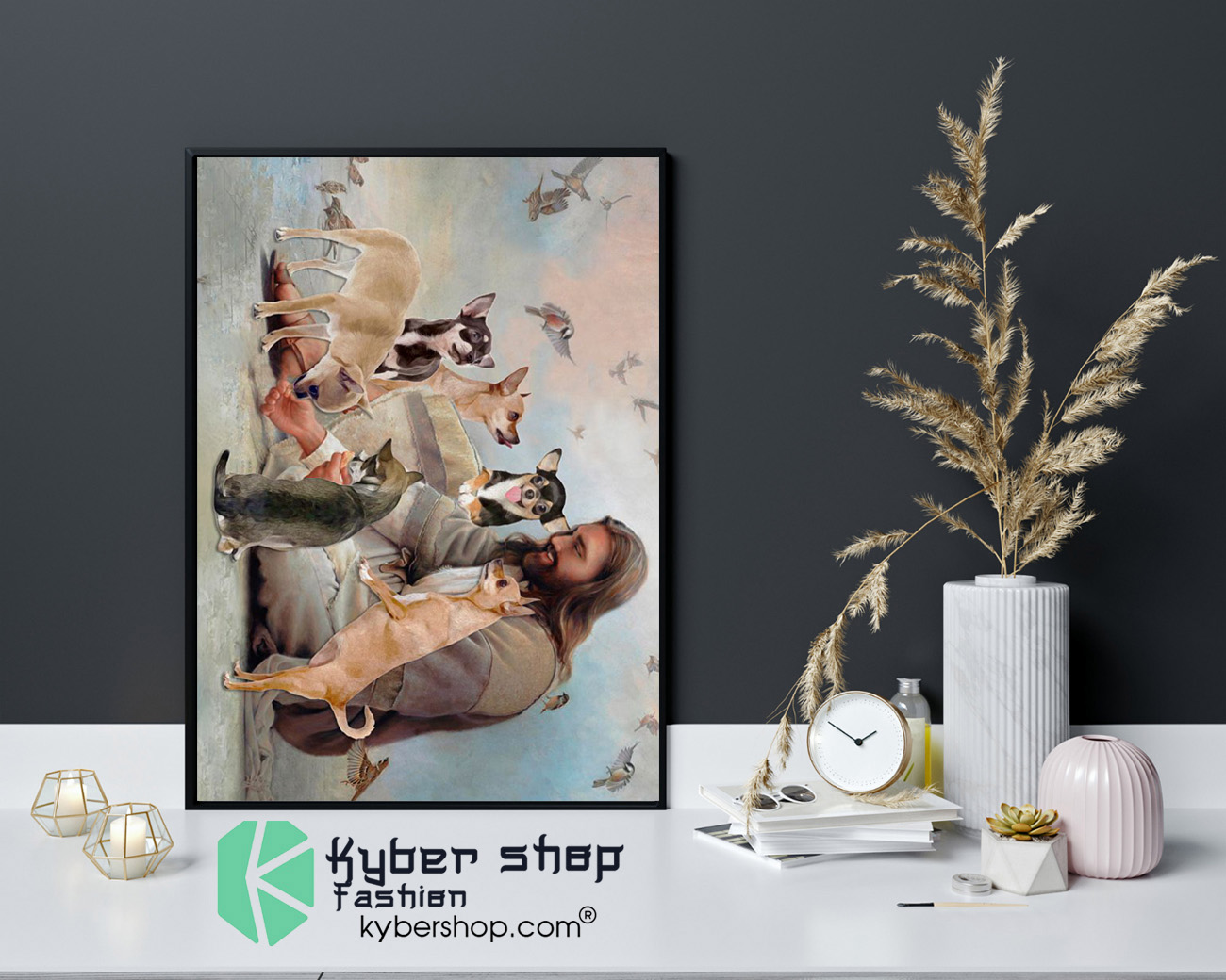 God surrounded by Chihuahua angels poster 4 1