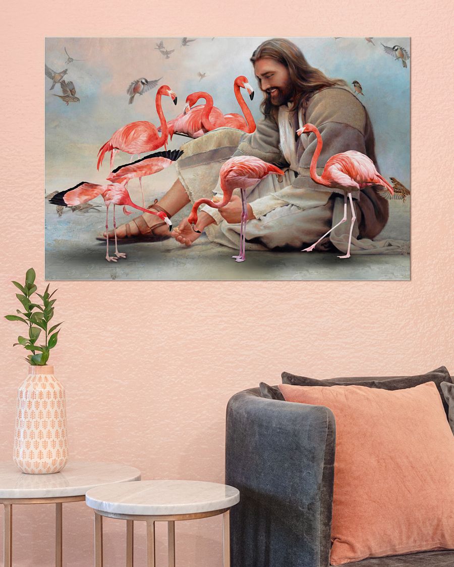 24 God Surrounded By Flamingo Angels Gift For You Horizontal Poster 4