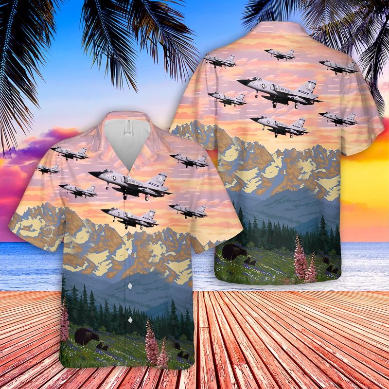 Air Force Convair F-106A Delta Dart Montana Hawaiian Shirt 2 Air Force Convair F 106A Delta Dart Montana Hawaiian Shirt