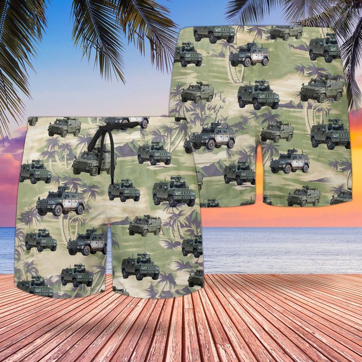 British Army Panther CLV Command And Liaison Vehicle Hawaiian Shirt and short 4 1 British Army Panther CLV Command And Liaison Vehicle Hawaiian Shirt and short 2