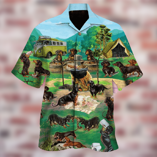 Dachshunds go camping hawaiian shirt 8 Dachshunds go camping hawaiian shirt i