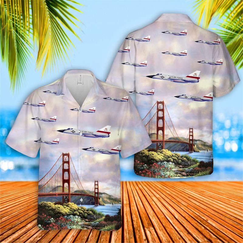 US Air Force Convair F 106A Delta Dart California Hawaiian Shirt