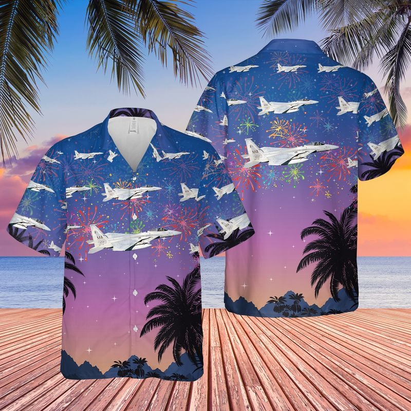 USAF Massachusetts Air National Guard Hawaiian Shirt