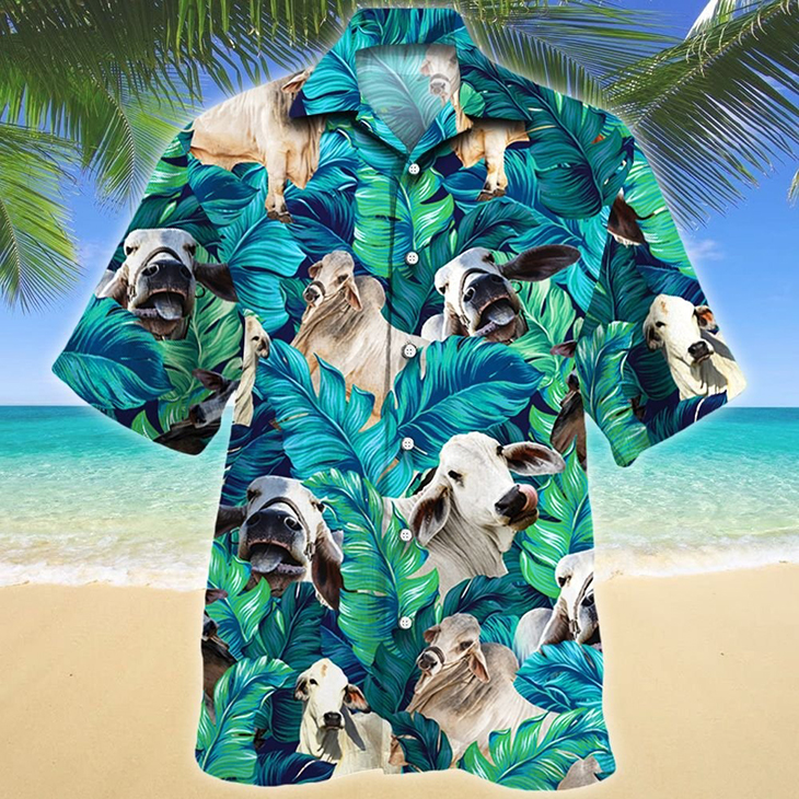 Brahman Cattle Hawaiian Shirt 4 Brahman Cattle Lovers Hawaiian Shirt2