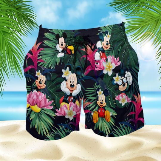 Mickey Mouse Hawaiian Shirt And Short Summer 3 1 Mickey Mouse Hawaiian Shirt And Short Summer 1