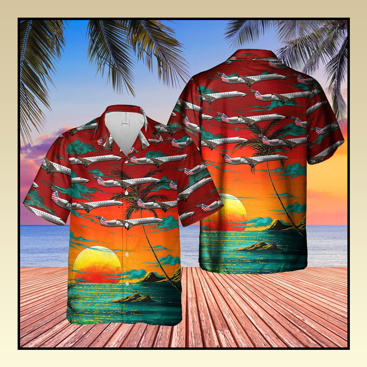 American Eagle Embraer ERJ145LR or EMB145LR Hawaiian Shirt – LIMITED EDITION 4 21 American Eagle Embraer ERJ 145LR EMB 145LR Hawaiian Shirt 2