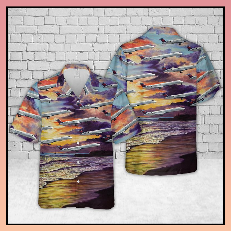 Endeavor Air CRJ-900 Hawaiian Shirt - LIMITED EDITION 4 9 Endeavor Air CRJ 900 Hawaiian Shirt 2