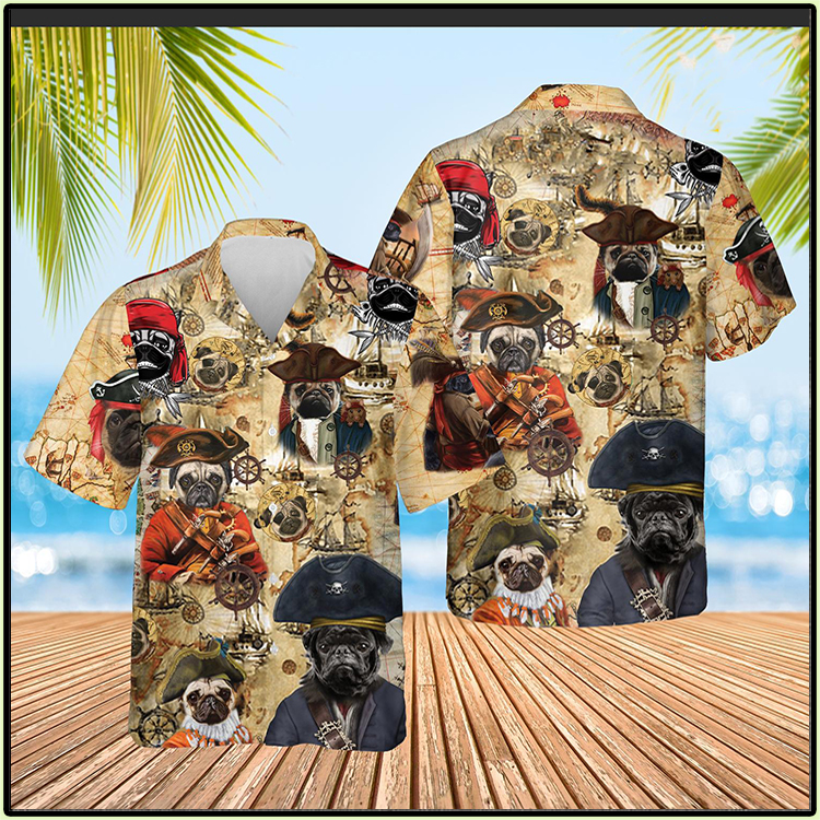 Pug Pirate Cute Hawaiian Hawaii Shirt