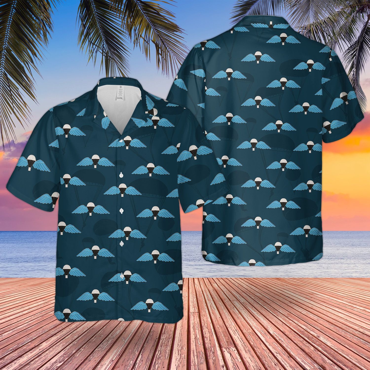 Uk Parachute Regiment Wings Hawaiian Shirt